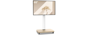 JoyBuy: Support TV mobile avec roulettes 32-65 pouces réglable en hauteur pivotant inclinable avec base en b