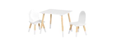LIDL: LIVARNO Ensemble table et 2 chaises pour enfants - Bois massif, MDF à 27,99€ (au lieu de 29,99€)
