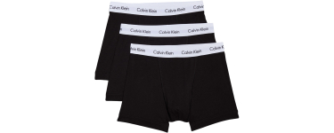Amazon: Lot de 3 boxers homme Calvin Klein - Noir, taille M à 22,36€ (au lieu de 28,62€)