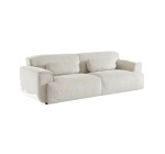 Sweeek: Canapé 3 places velours côtelé blanc crème à 489,99€ (au lieu de 699,99€)