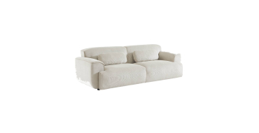 Sweeek: Canapé 3 places velours côtelé blanc crème à 489,99€ (au lieu de 699,99€)
