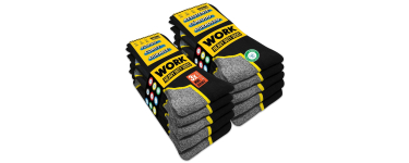 Amazon: Lot de 10 paires de chaussettes de travail Soxco Work - noir, homme à 12,85€ (au lieu de 18,03€)