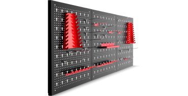 Amazon: Système de rangement mural TecTake - 3 panneaux perforés, 25 crochets à 32,88€ (au lieu de 37,13€)