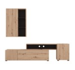 Conforama: Meuble TV ROSARIO 199 cm - 3 éléments, 2 étagères, coloris marron à 214,25€ (au lieu de 299,99€)