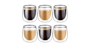 Amazon: Lot de 6 tasses à espresso en verre double paroi Glastal - 6 x 100 ml à 21,74€ (au lieu de 28,39€)