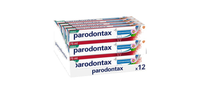 JoyBuy: Parodontax Dentifrice Fraîcheur Intense - Lot de 12 x 75 ml à 23,88€ (au lieu de 33,99€)