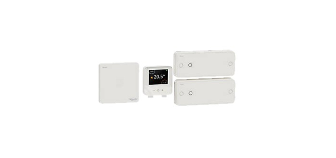 Screwfix: Kit de démarrage thermostat connecté Wiser Schneider Electric pour radiateur électrique à 249,99€