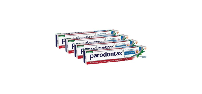 JoyBuy: Parodontax Dentifrice Fraîcheur Intense 75 ml - Lot de 4 à 8€ (au lieu de 12,99€)