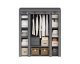 JoyBuy: JOYFURNOS Armoire en tissu avec housse - 12 compartiments, cadre métal à 23,33€ (au lieu de 42,46€)