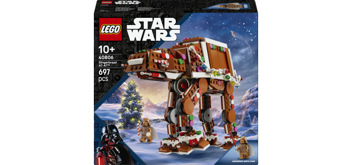 Amazon: LEGO® Star Wars™ AT-AT Walker façon pain d’épices (40806) à 49,99€ (au lieu de 60€)