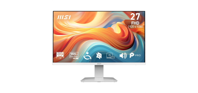 Amazon: Écran PC 27" MSI Pro MP273WA E14A - IPS, FHD, 144 Hz, 1ms à 89,99€ (au lieu de 126,59€)