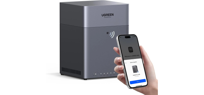 Amazon: NAS Ugreen NASync DH4300 Plus - 4 Baies, 2,5 GbE, 8 Go RAM à 303,99€ (au lieu de 319,99€)