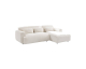 Sweeek: Canapé 3 places angle droit tissu bouclette crème à 719,99€ (au lieu de 899,99€)