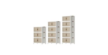 JoyBuy: COIZYZZL Armoire de rangement sans installation - Largeur 45cm, 5 pièces, avec roulettes à 28,42€