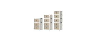 JoyBuy: COIZYZZL Armoire de rangement sans installation - Largeur 45cm, 5 pièces, avec roulettes à 28,42€