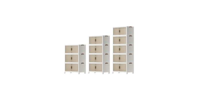 JoyBuy: COIZYZZL Armoire de rangement sans installation - Largeur 45cm, 5 pièces, avec roulettes à 28,42€