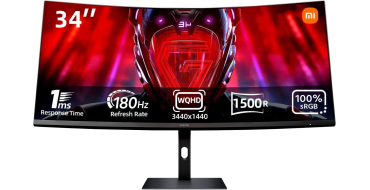 Amazon: Ecran PC 34" Xiaomi G34WQi 2026 - WQHD, 180Hz, 1ms, incurvé à 234,41€ (au lieu de 247€)