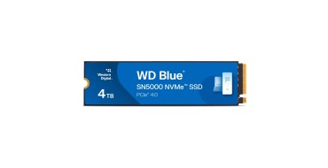 Amazon: SSD Interne WD Blue SN5000 - 4TB, M.2 2280 NVMe, PCIe Gen4, 5500 MB/s à 285,17€ (au lieu de 460,25€)