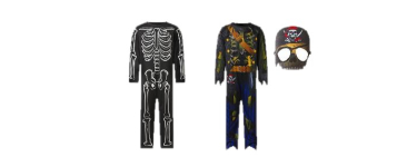 LIDL: Déguisement d'Halloween enfant - Squelette ou Pirate à 6,99€ (au lieu de 9,99€)
