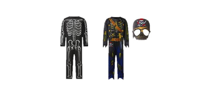 LIDL: Déguisement d'Halloween enfant - Squelette ou Pirate à 6,99€ (au lieu de 9,99€)