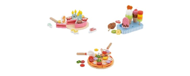 LIDL: LUPILU® Ensemble d'aliments en bois - Gâteau, glace ou pizza à 4,99€ (au lieu de 5,99€)