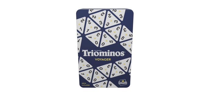 Amazon: TRIOMINOS Voyager - Edition Voyage Boîte Métal à 8,26€ (au lieu de 14,99€)