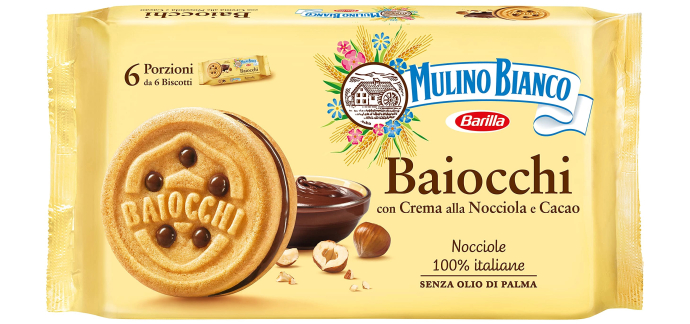 Amazon: Biscuits Barilla Baiocchi Nocciola - 336 g à 1,99€ (au lieu de 2,62€) (via Prévoyez et Économisez)