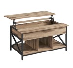 Amazon: Table basse relevable Vasagle marron chêne à 68,99€ (au lieu de 85,04€)