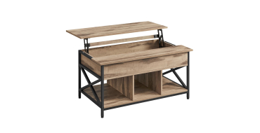 Amazon: Table basse relevable Vasagle marron chêne à 68,99€ (au lieu de 85,04€)