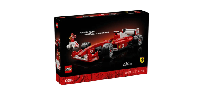 Amazon: LEGO 11375 Ferrari F2004 Michael Schumacher à 53,99€ (au lieu de 89,99€)