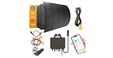 Amazon: Centrale de Balcon 800W Enjoy Solar + 4 Panneaux solaires flexibles 200W à 359,78€