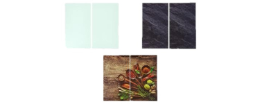 LIDL: SILVERCREST Protège-plaques de cuisson en verre trempé 52 x 30 cm, 2 pièces à 5,99€