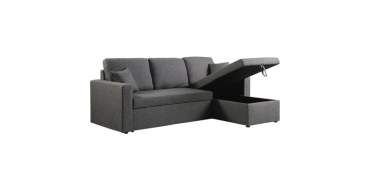 Cdiscount: Canapé d'angle convertible réversible avec coffre Alain 3 places Gris à 349€ (au lieu de 498,58€)
