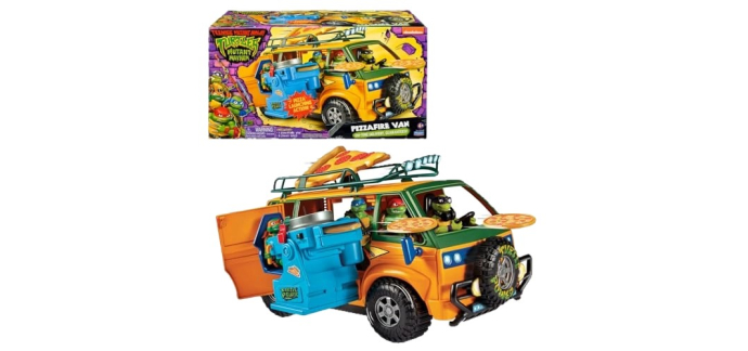 Amazon: Jouet Tortues Ninja Camion Lance Pizza - Compatible Figurines 12 cm, Dès 4 Ans à 24,99€
