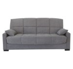 Cdiscount: Canapé clic clac 3 places MEGAN - Gris clair, matelas 14 cm, 130 x 190 cm à 469,99€