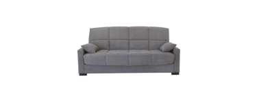 Cdiscount: Canapé clic clac 3 places MEGAN - Gris clair, matelas 14 cm, 130 x 190 cm à 469,99€