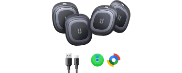 Amazon: Lot de 4 Trackers Ugreen FineTrack Duo 2 - iOS & Android, USB-C, IP68, 110 dB à 37,75€