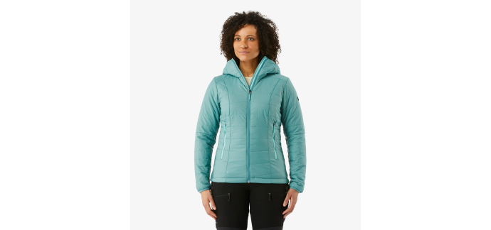Decathlon: FORCLAZ Doudoune de trek à capuche synthétique femme MT100 à 21,99€ (au lieu de 39,99€)