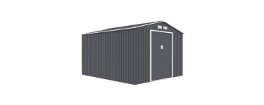 Cdiscount: Abri de jardin métal URANUS 8,84 m² - 277 x 319 x 202 cm, 2 portes coulissantes à 329,99€