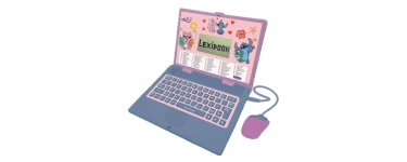 Cdiscount: Ordinateur portable éducatif bilingue Lexibook Stitch et Angel - 124 activités à 24,99€