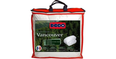 Cdiscount: Couette chaude DODO Vancouver 400gr/m² - 220x240 cm à 35,99€ (au lieu de 39,99€)