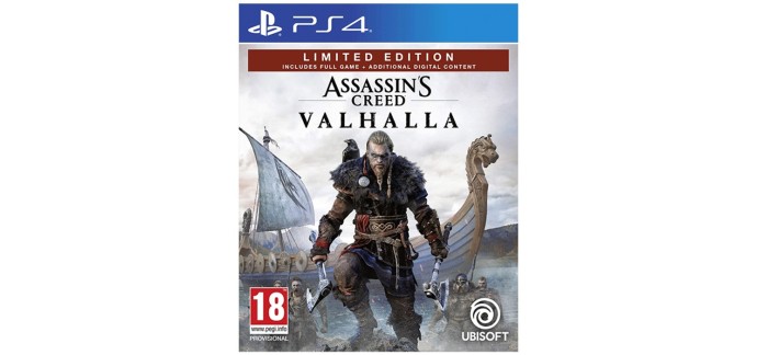 Amazon: Assassin's Creed Valhalla Edition Limitée (PS4) à 25,39€ (au lieu de 39,99€)
