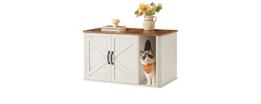 Amazon: Maison pour Chat Feandrea, Meuble à litière - 85 x 48,5 x 50 cm à 49,49€ (au lieu de 57,43€)