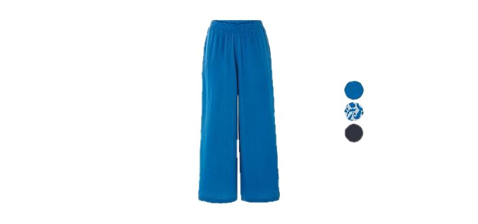 LIDL: ESMARA Pantalon wide-leg femme - 100% viscose, taille élastique à 5,99€ (au lieu de 12,99€)