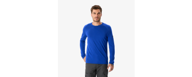Decathlon: SIMOND T-shirt manches longues en laine mérinos homme, Merino Resist bleu à 29,99€