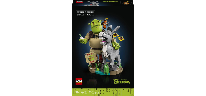 Amazon: LEGO® Shrek 72423 - Shrek, l'Âne et Le Chat Potté à 95,99€ (au lieu de 112,36€)