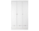 Cdiscount: Armoire de chambre - Décor blanc - 3 portes battantes + 3 tiroirs - L120 x P51 x H200 cm - Style cam