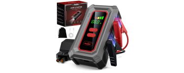 Amazon: Booster Batterie Voiture 10000A 12V - Essence/Diesel, 12 Protections, Lampe à 41,51€