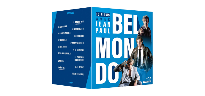 Amazon: Coffret Blu-Ray 15 films avec Jean-Paul Belmondo - Version Restaurée à 63,99€ (au lieu de 78,4€)