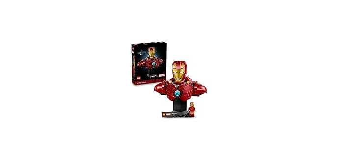 Amazon: LEGO 76327 Buste Iron Man (LEGO) à 38,24€ (au lieu de 59,99€)